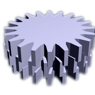 A stack of voxel gears